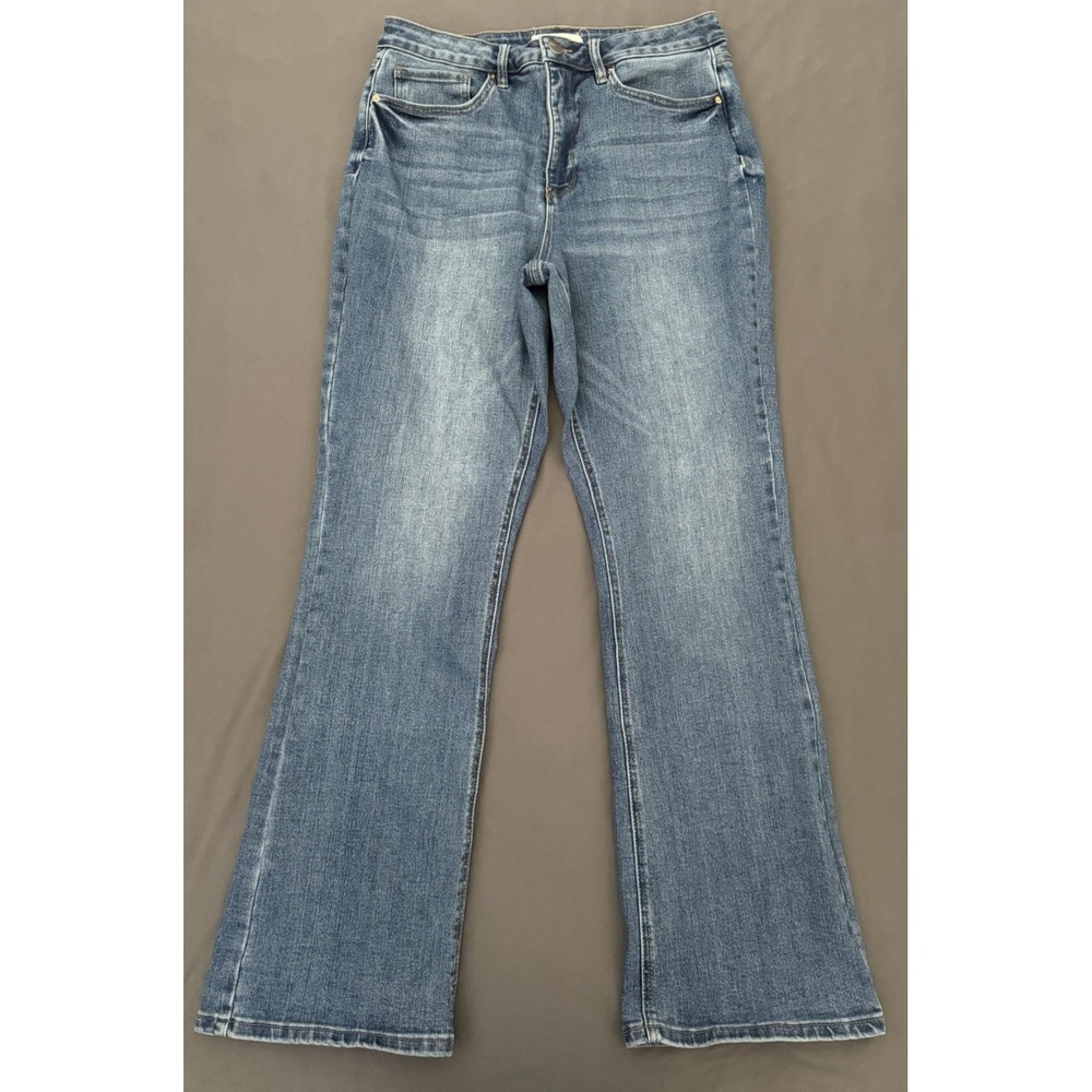 RFM Jeans Womens Size 15 Blue Medium Wash High Rise Bootcut Stretch